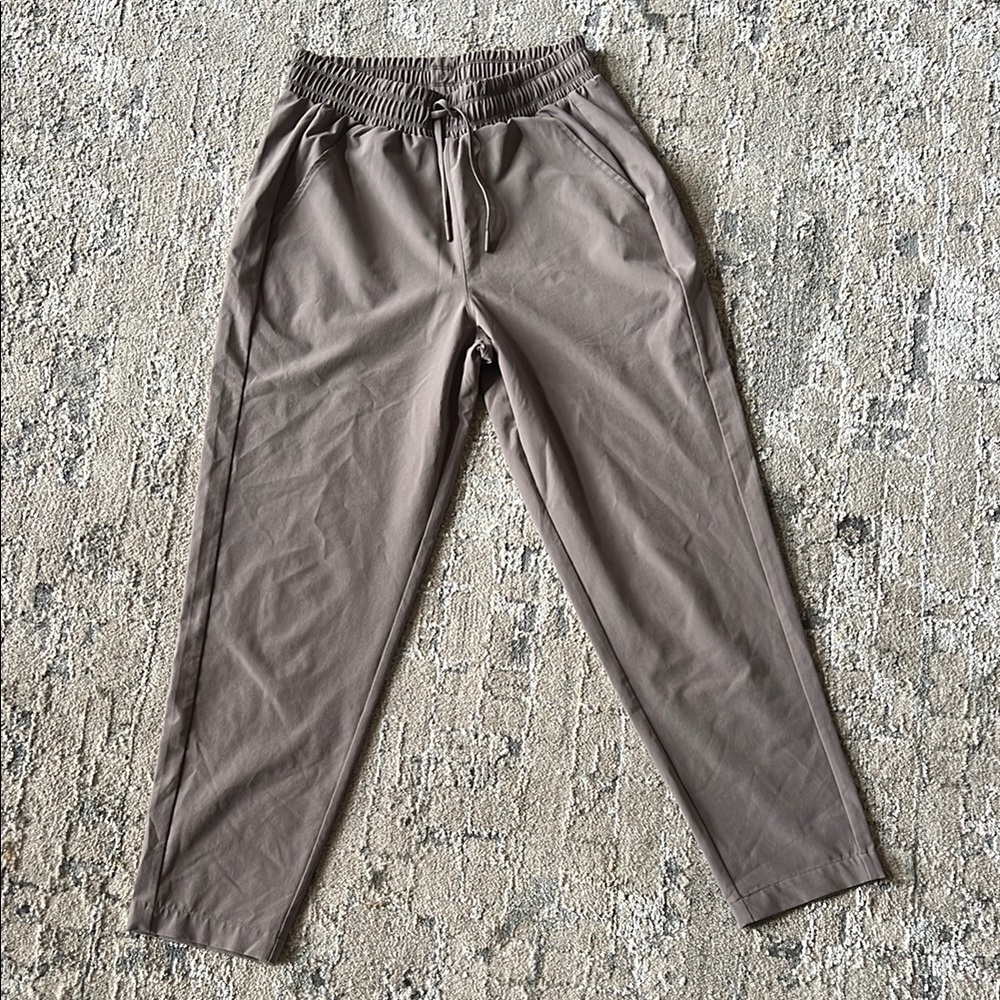 all in motion Tan Track Pants with Elastic Waistband and Relaxed Fit